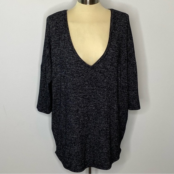 Express Black Charcoal Tunic Top - Picture 1 of 8